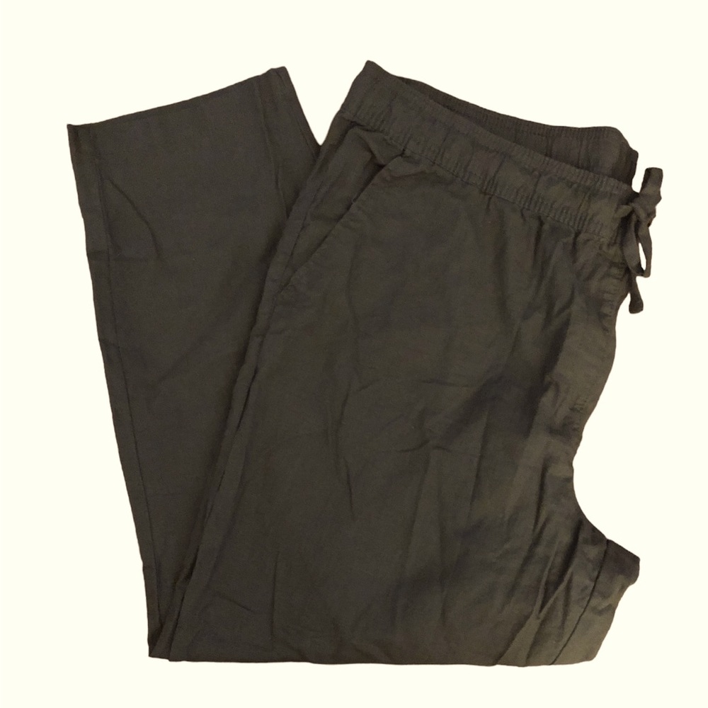 NWT Serra Green Linen Cotton Pants